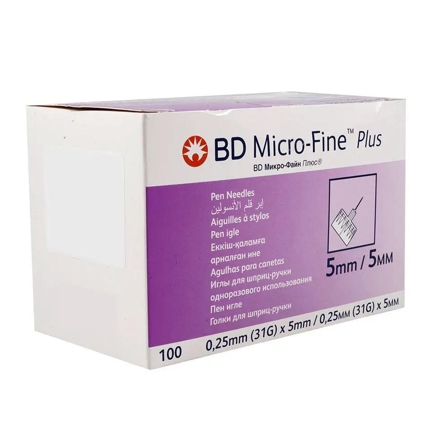 BD Micro-Fine Plus Insulin Pen Needles 31G × 5 mm – 100 Sterile Needles