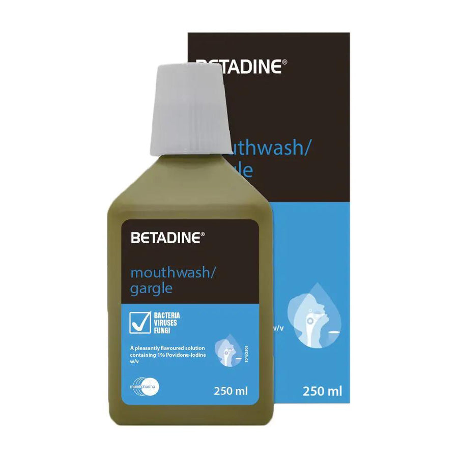 Betadine Mouthwash & Gargle 250 mL – Oral Hygiene & Fresh Breath Care Solution