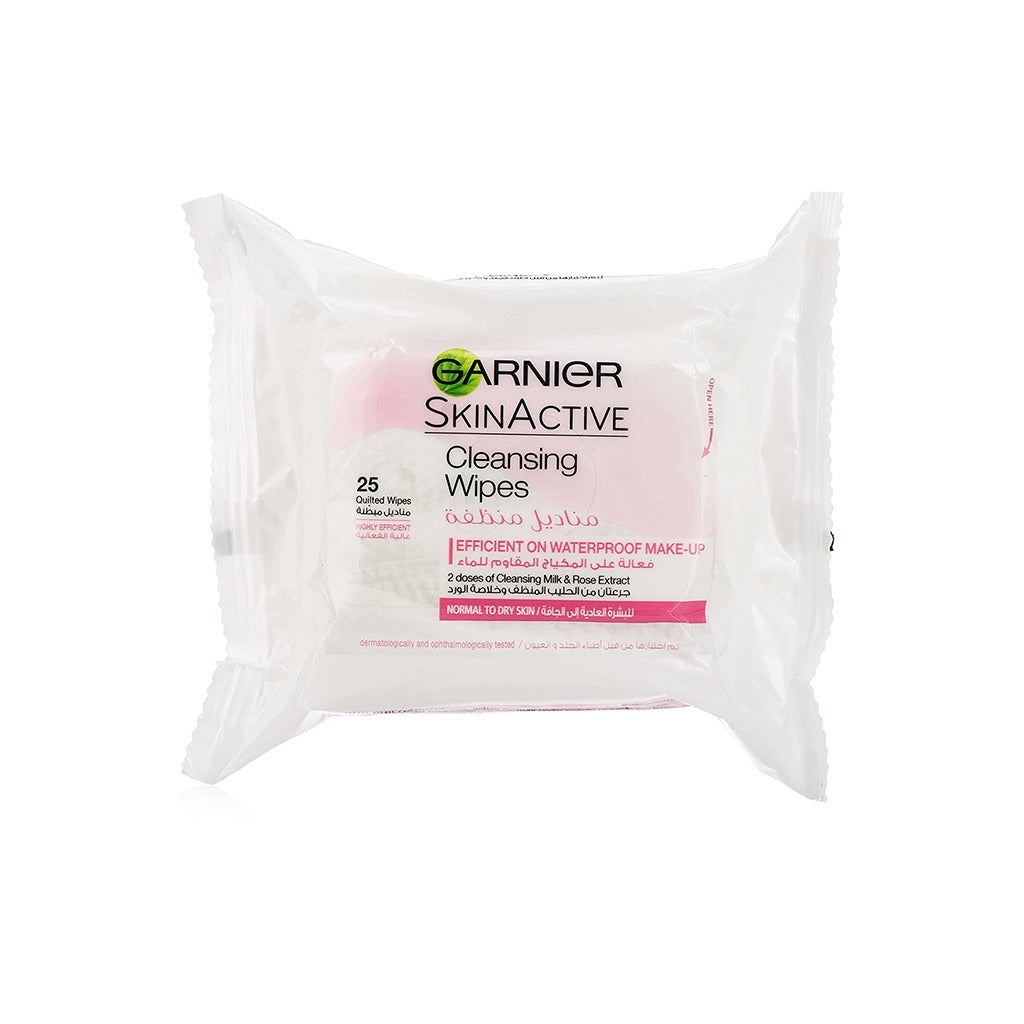 Garnier SkinActive Cleansing Wipes For Normal To Dry Skin 25's - Easy Pharmacy LLC