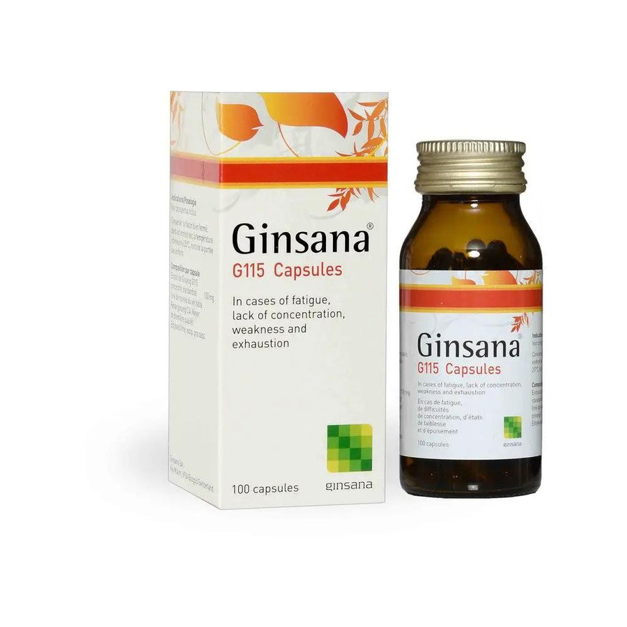 Ginsana Herbal Nutrition Capsules – Daily Wellness & Vital Balance, 100 Capsules