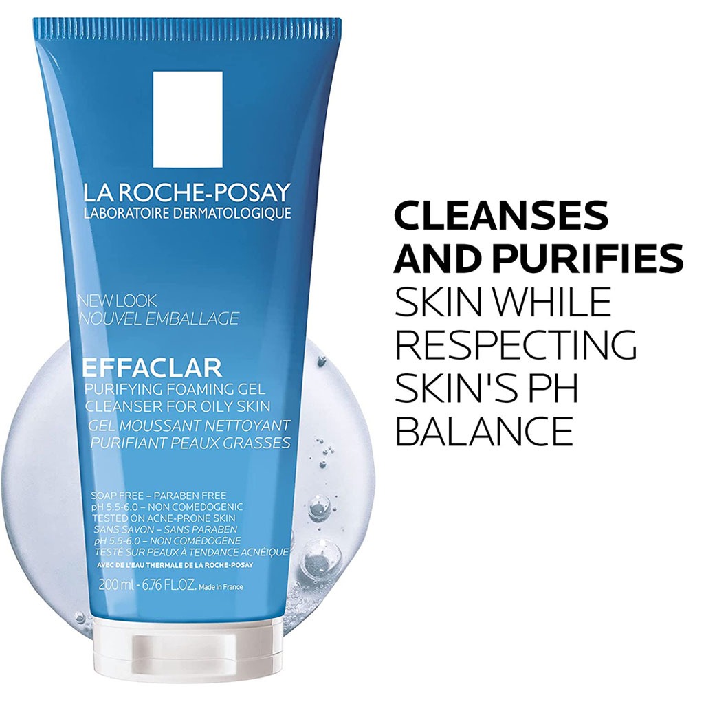 La Roche-Posay Effaclar Acne Foaming Cleansing Gel For Oily & Acne Prone Skin 200ml - Easy Pharmacy LLC