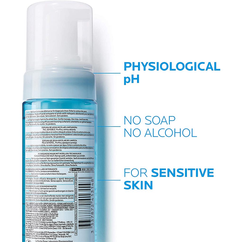 La Roche-Posay Cleansing And Make-Up Removing Physiological Foaming Water For Sensitive Skin 150ml - Easy Pharmacy LLC