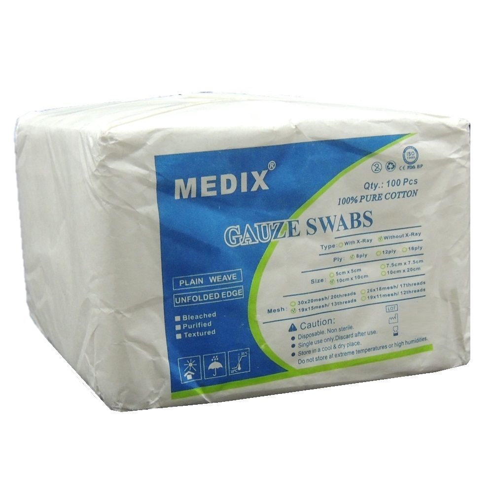 Medix Non-Sterile Gauze Sponge 10 cm x 10 cm 100's - Easy Pharmacy LLC