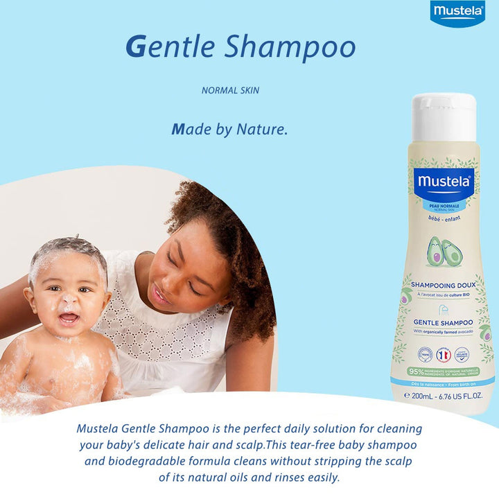 Mustela Baby and Child Gentle Shampoo 200 mL - Easy Pharmacy LLC