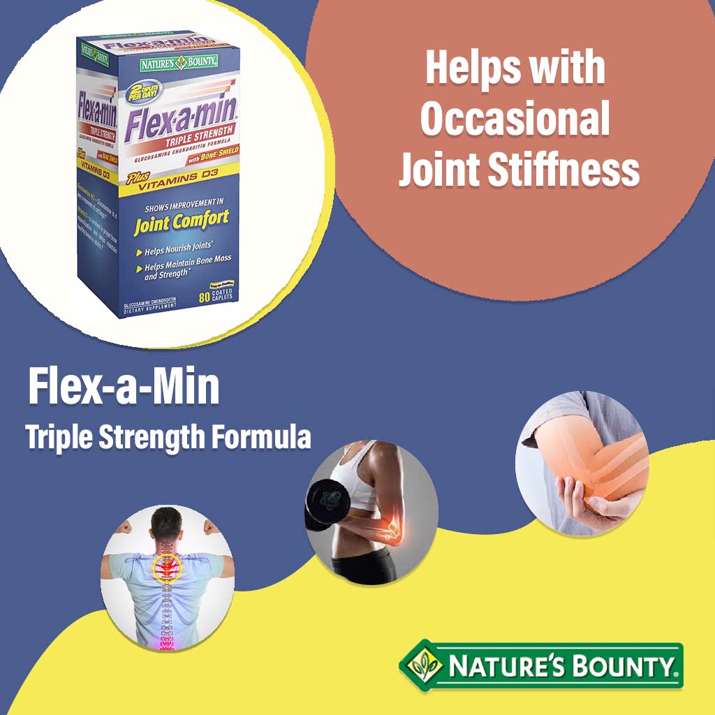 Nature's Bounty Flex-a-Min Triple Strength Caplets 80's - Easy Pharmacy LLC