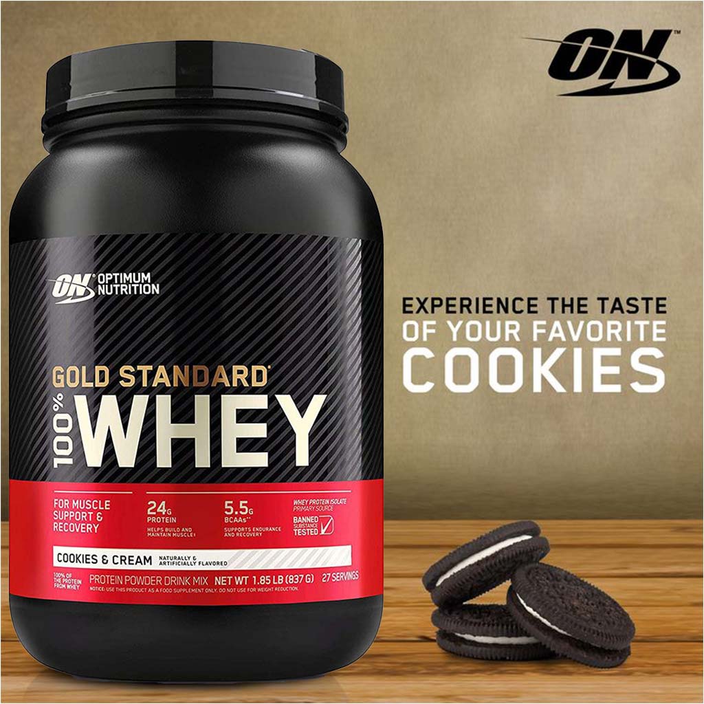Optimum Nutrition Gold Standard 100% Whey Cookies & Cream Protein Powder 27 Servings - Easy Pharmacy LLC
