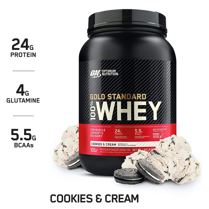 Optimum Nutrition Gold Standard 100% Whey Cookies & Cream Protein Powder 27 Servings - Easy Pharmacy LLC