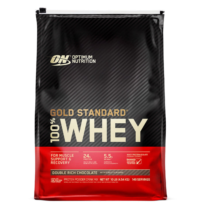 Optimum Nutrition Gold Standard 100% Whey Protein Double Rich Chocolate 10lb - Easy Pharmacy LLC