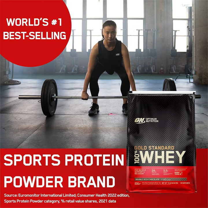 Optimum Nutrition Gold Standard 100% Whey Protein Double Rich Chocolate 10lb - Easy Pharmacy LLC