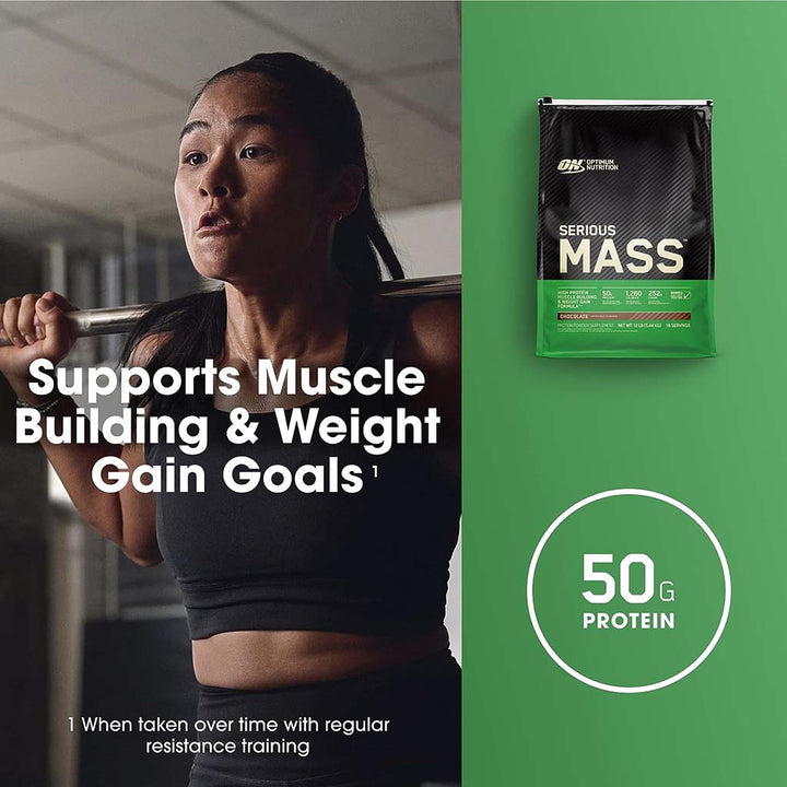 Optimum Nutrition Serious Mass Chocolate Protein Powder 12lb - Easy Pharmacy LLC