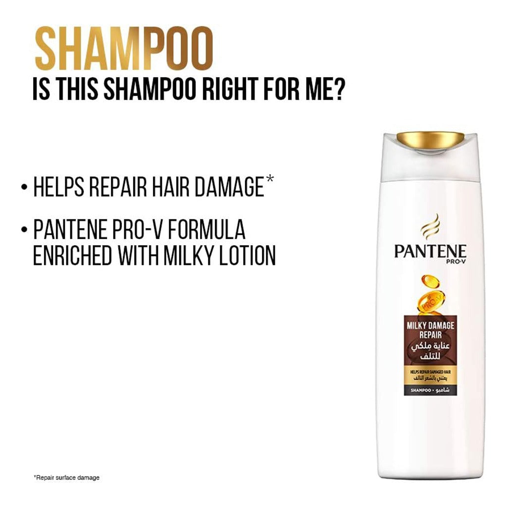Pantene Pro-V Milky Damage Repair Shampoo For Damaged Hair 400ml - Easy Pharmacy LLC