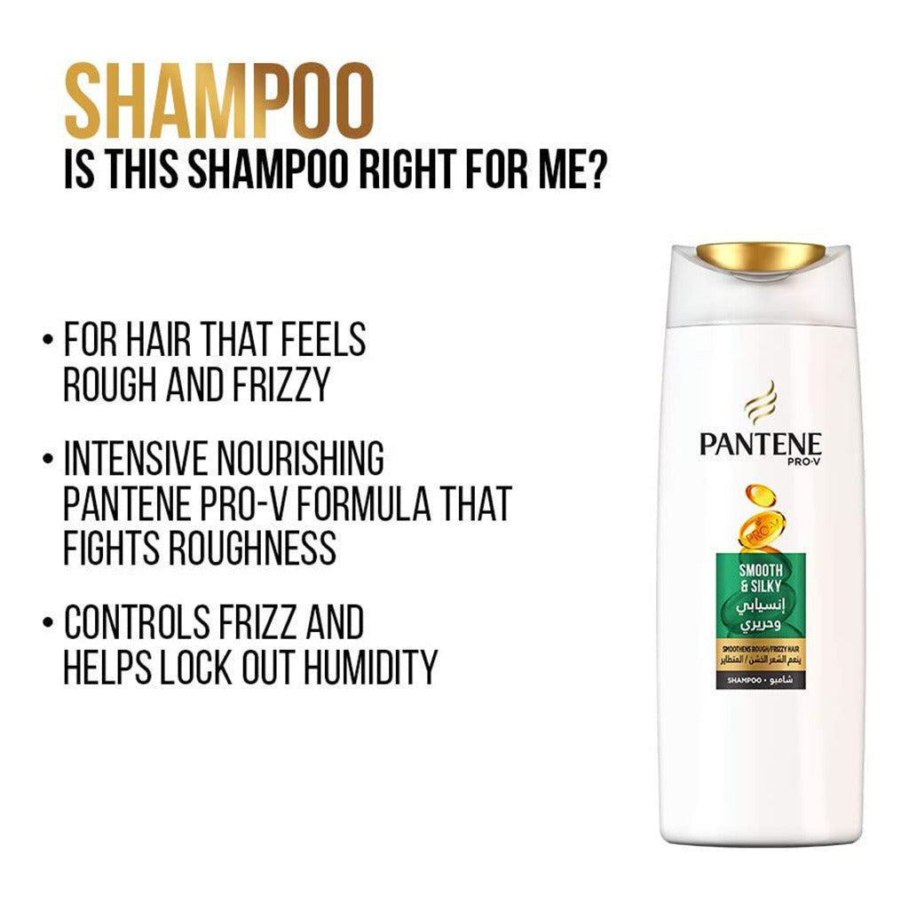 Pantene Pro-V Smooth And Silky Shampoo For Rough/Frizzy Hair 200ml - Easy Pharmacy LLC