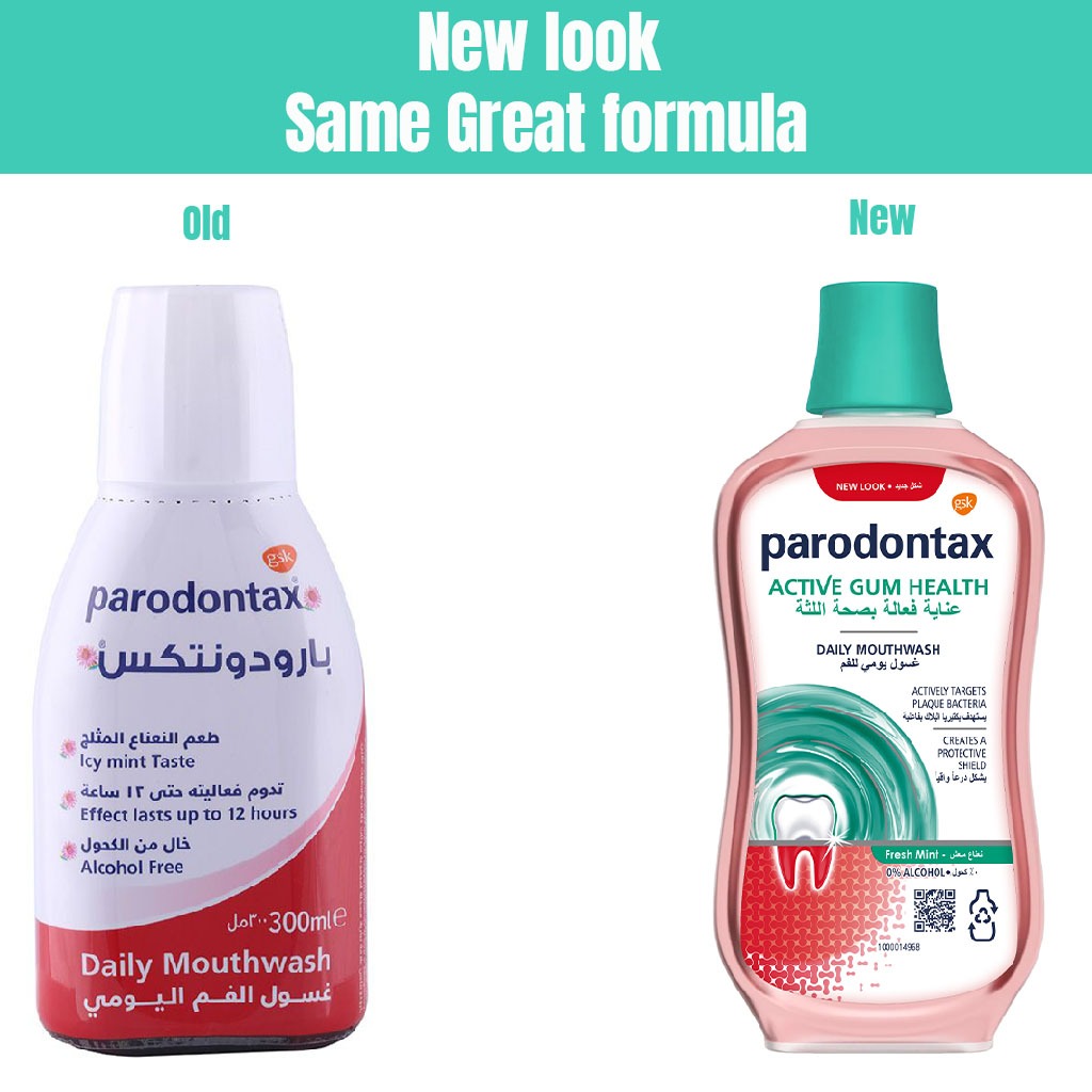Parodontax Daily Mouthwash For Active Gum Health, Mint Flavour, Antiplaque & Antigingivitis Alcohol Free Mouth Rinse, 300ml - Easy Pharmacy LLC