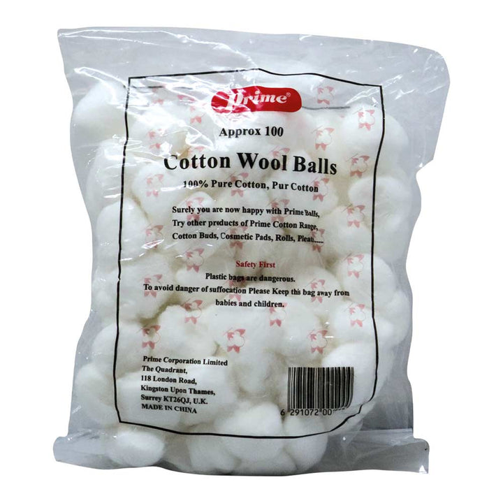 Prime Cotton Wool Balls 100's - Easy Pharmacy LLC