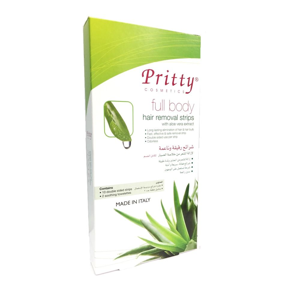 Pritty Full Body Hair Removal Strips 10's - Easy Pharmacy LLC