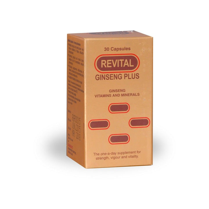 Revital Adult Multivitamin Supplement Capsules With Ginseng, Pack of 30's - Easy Pharmacy LLC