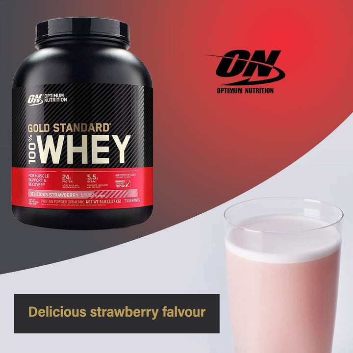 Optimum Nutrition Gold Standard 100% Whey Delicious Strawberry 5lb - Easy Pharmacy LLC