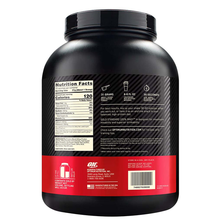 Optimum Nutrition Gold Standard 100% Whey Delicious Strawberry 5lb - Easy Pharmacy LLC