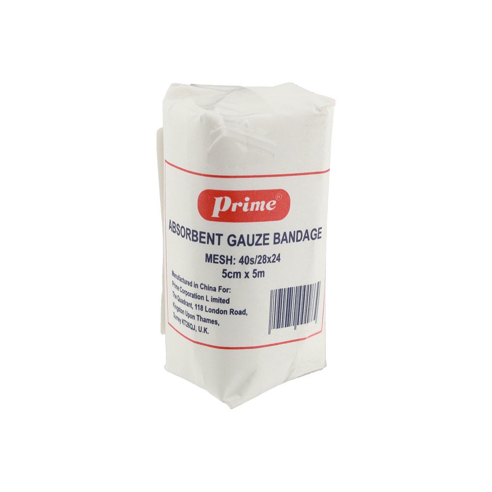 Prime Absorbent Gauze Bandage 5 cm x 5 m - Easy Pharmacy LLC