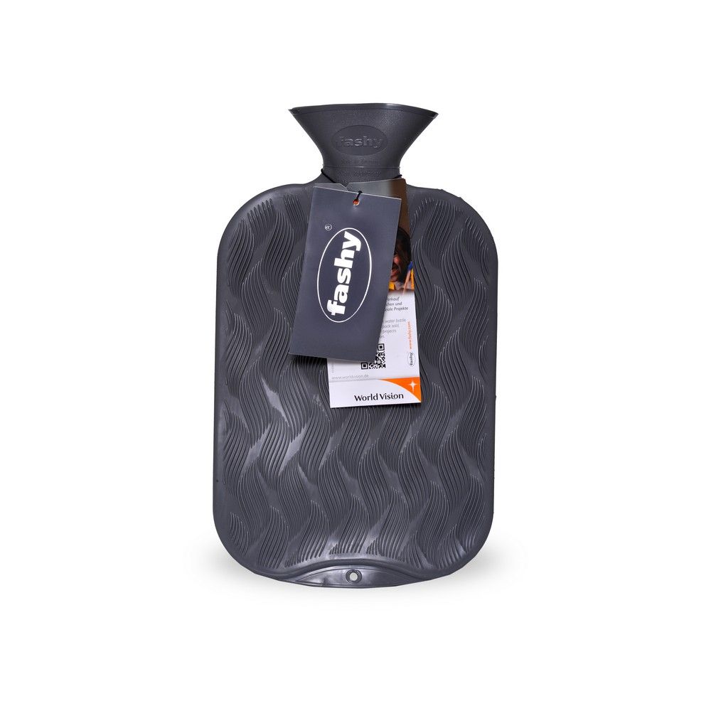 Fashy Hot Water Bag Chequer Ribbed Anthracite 6437-21 - Easy Pharmacy LLC