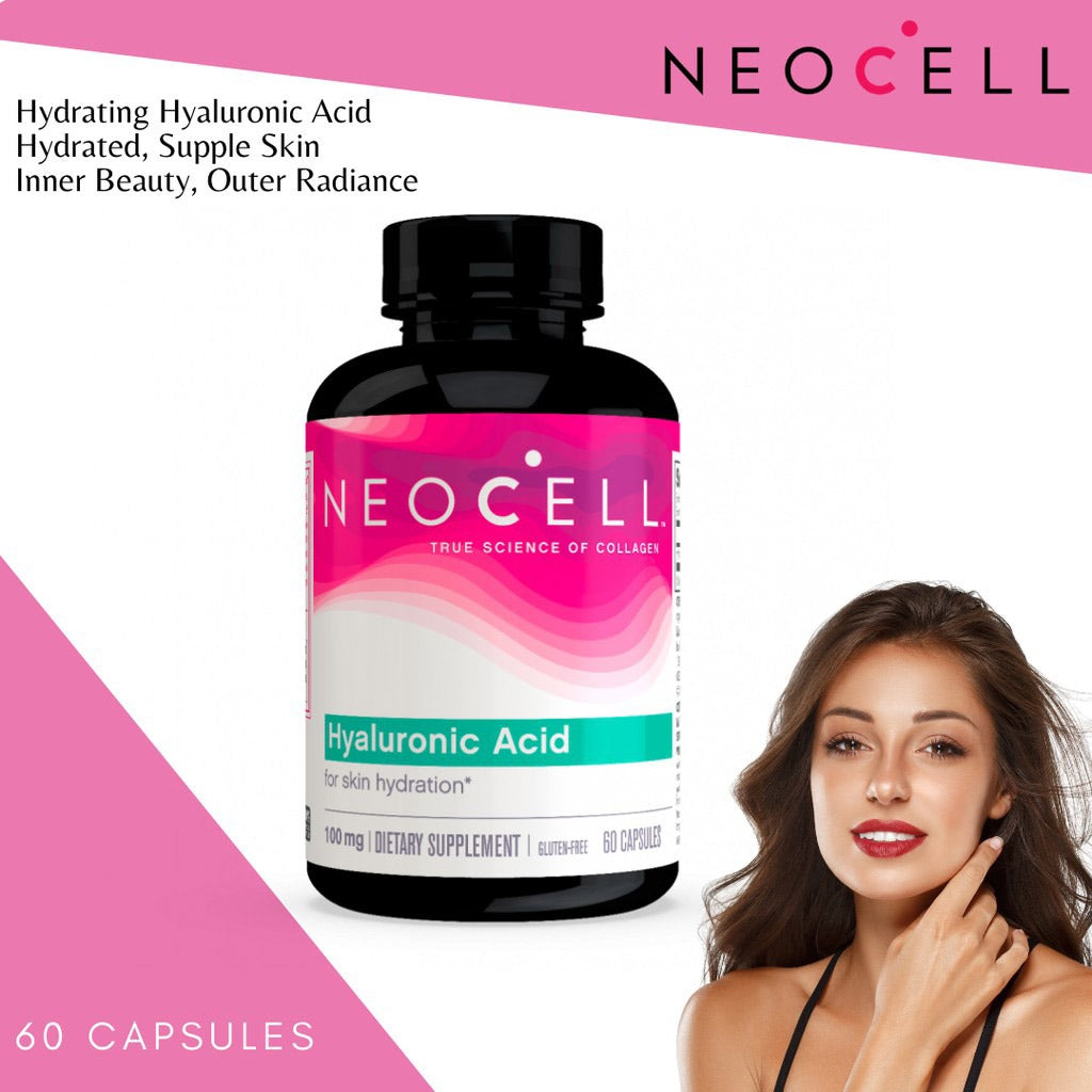 NeoCell Hyaluronic Acid Natural Moisturizer Capsules For Skin Hydration, Pack of 60's - Easy Pharmacy LLC