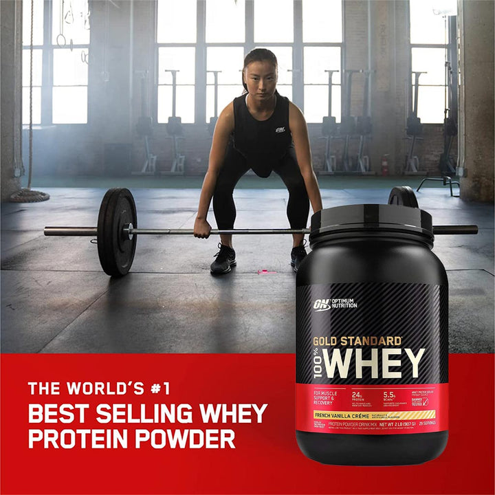 Optimum Nutrition Gold Standard 100% Whey French Vanilla Cream Protein Powder 2lb - Easy Pharmacy LLC