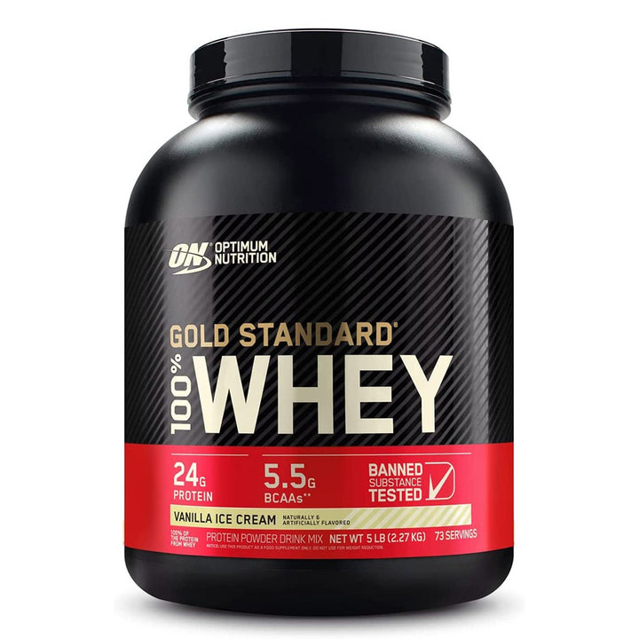 Optimum Nutrition Gold Standard 100% Whey Vanilla Ice Cream 5lb - Easy Pharmacy LLC