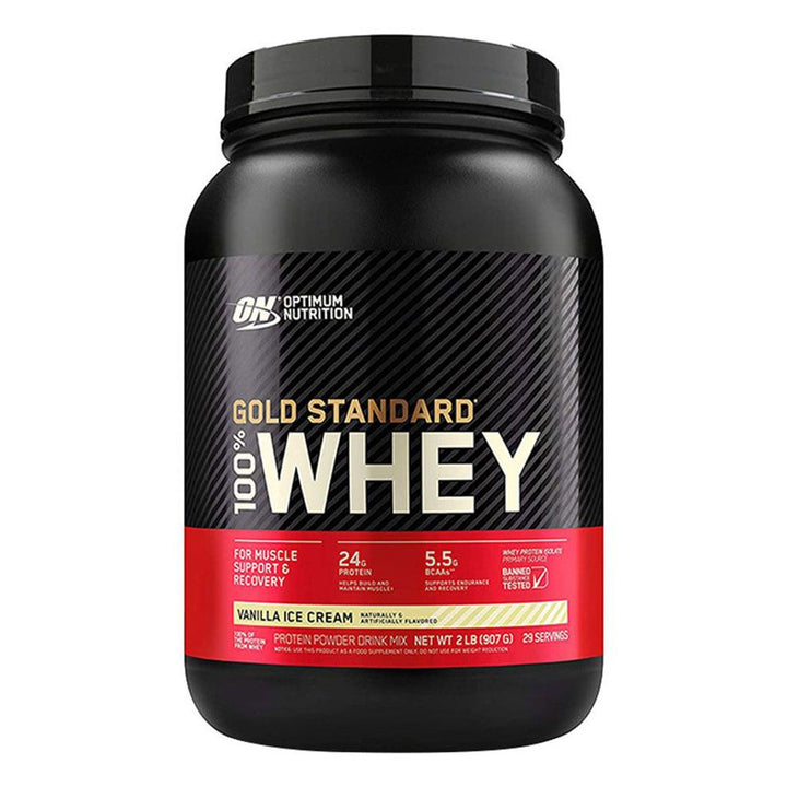 Optimum Nutrition Gold Standard 100% Whey Vanilla Ice Cream Protein Powder 1.98lb - Easy Pharmacy LLC