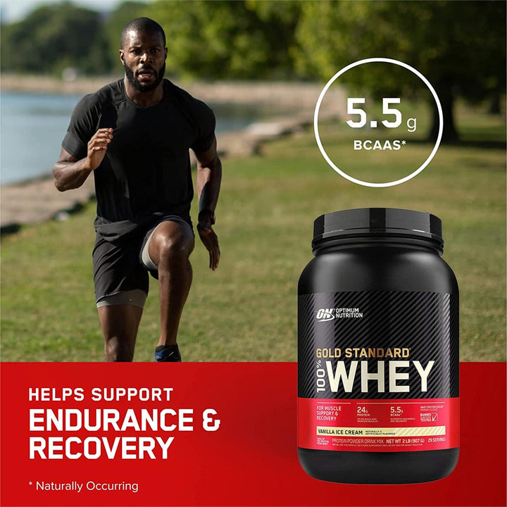 Optimum Nutrition Gold Standard 100% Whey Vanilla Ice Cream Protein Powder 1.98lb - Easy Pharmacy LLC