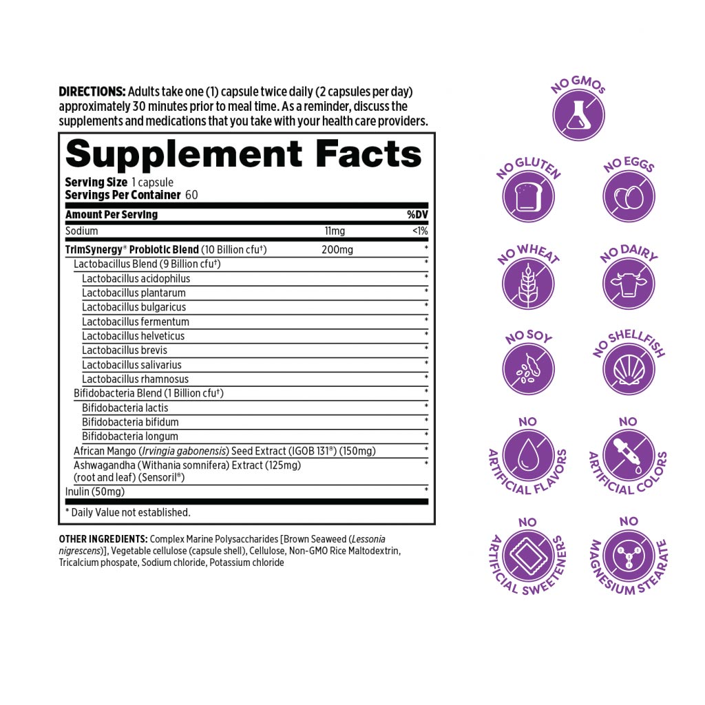 Probulin Trim Synergy Capsules For Weight Management & Energy, Pack of 60's - Easy Pharmacy LLC