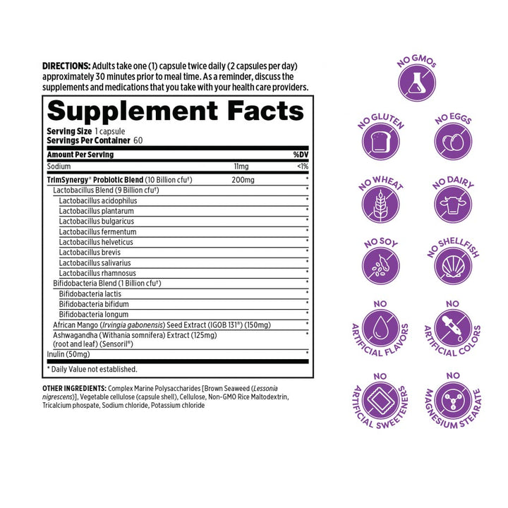 Probulin Trim Synergy Capsules For Weight Management & Energy, Pack of 60's - Easy Pharmacy LLC