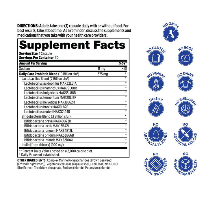 Probulin Daily Care Probiotic Capsules For Digestive Health, Pack of 30's - Easy Pharmacy LLC