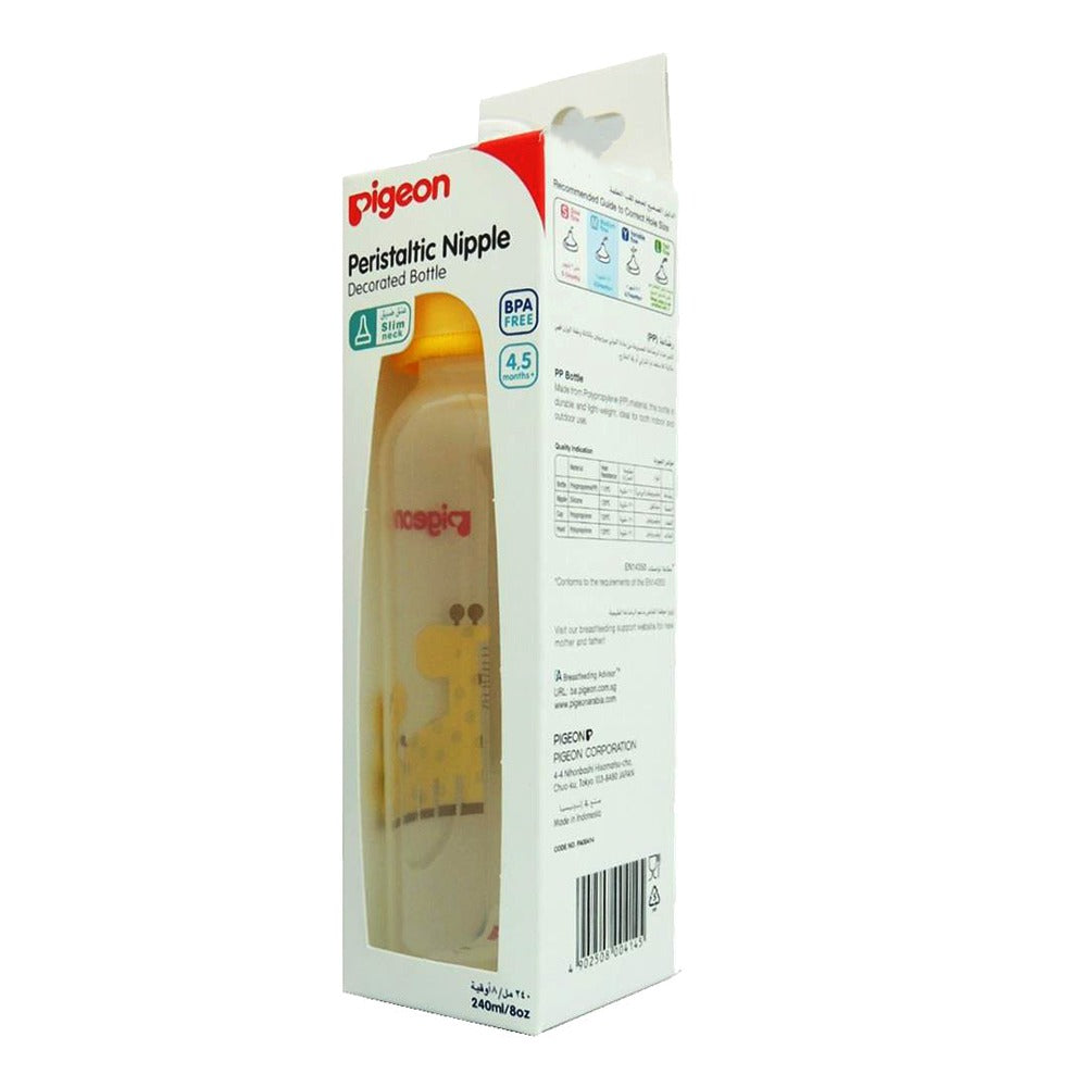 Pigeon Slim Neck Decorated Feeding Bottle 240 mL 00414 1's - Easy Pharmacy LLC