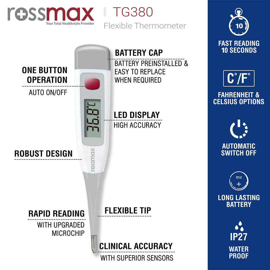 Rossmax TG380 Digital Flexible Thermometer - Easy Pharmacy LLC