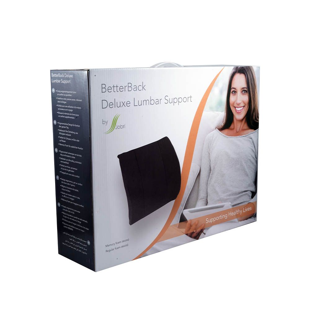 Jobri BetterBack Deluxe Lumbar Support Black A6006BK - Easy Pharmacy LLC