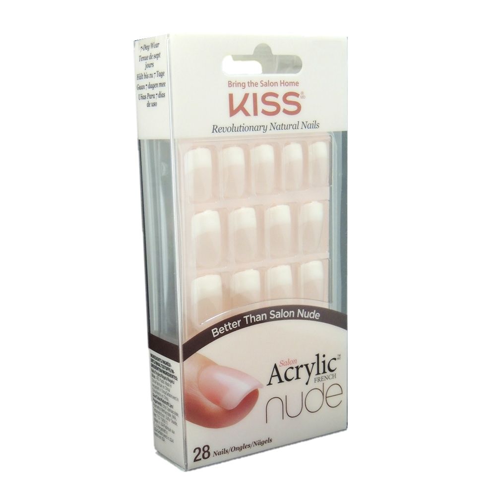 Kiss Salon Acrylic French Nude Nails KAN03 - Easy Pharmacy LLC