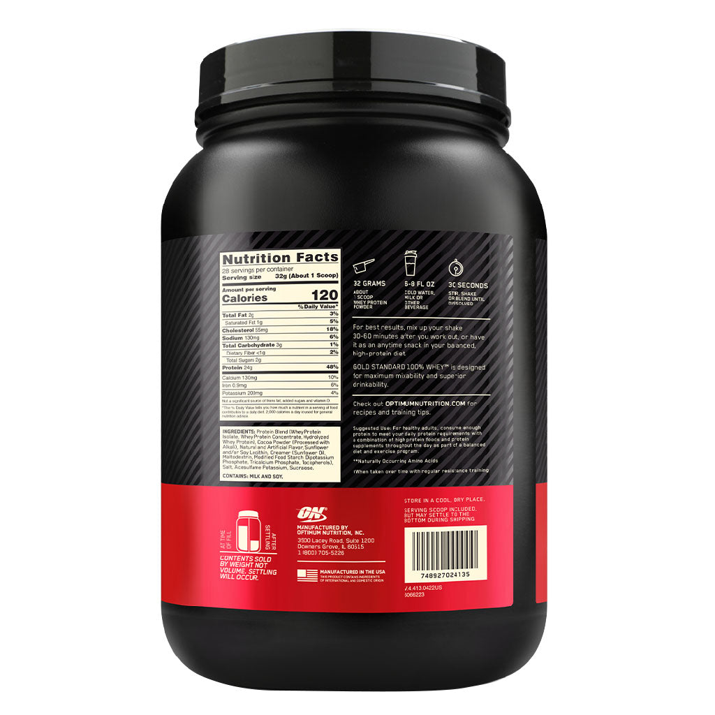 Optimum Nutrition Gold Standard 100% Whey Extreme Milk Chocolate Protein Powder 2lb - Easy Pharmacy LLC