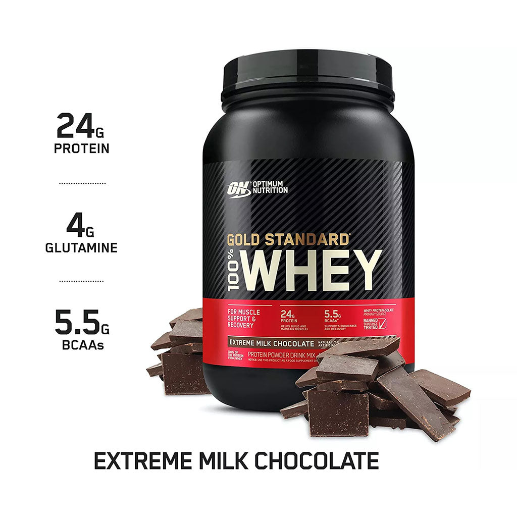 Optimum Nutrition Gold Standard 100% Whey Extreme Milk Chocolate Protein Powder 2lb - Easy Pharmacy LLC