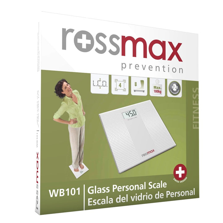Rossmax WB101 Super Slim Electronic Glass Personal Weight Scale - Easy Pharmacy LLC