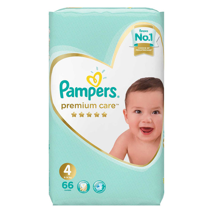 Pampers Premium Care Baby Diapers, Size 4, 9-14Kg, Super Saver Pack of 66's - Easy Pharmacy LLC