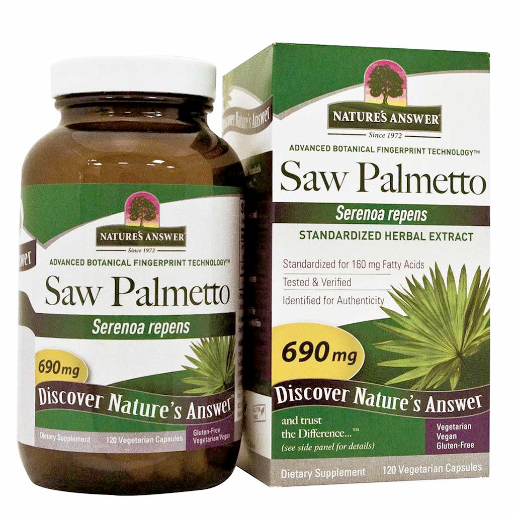 Nature's Answer Saw Palmetto 690mg Vegan Capsules For Prostate Health, Pack of 120's - Easy Pharmacy LLC