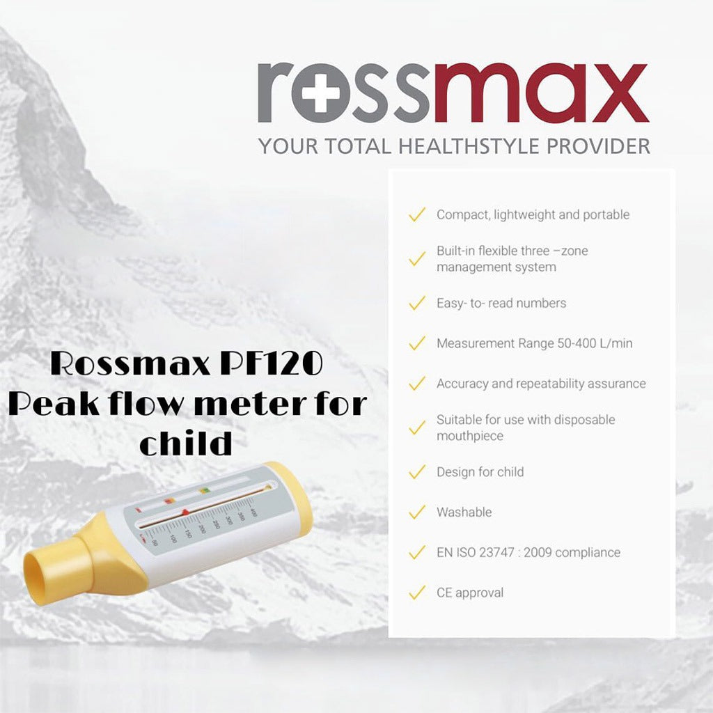 Rossmax Child's Peak Flow Meter For Asthma Management - Easy Pharmacy LLC