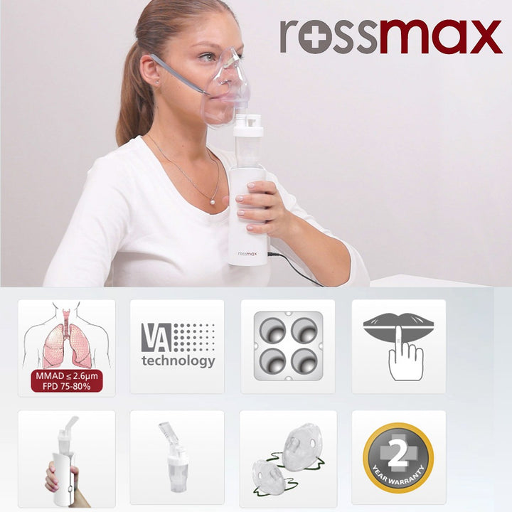 Rossmax Handheld Piston Nebulizer NH60 For Respiratory Care - Easy Pharmacy LLC