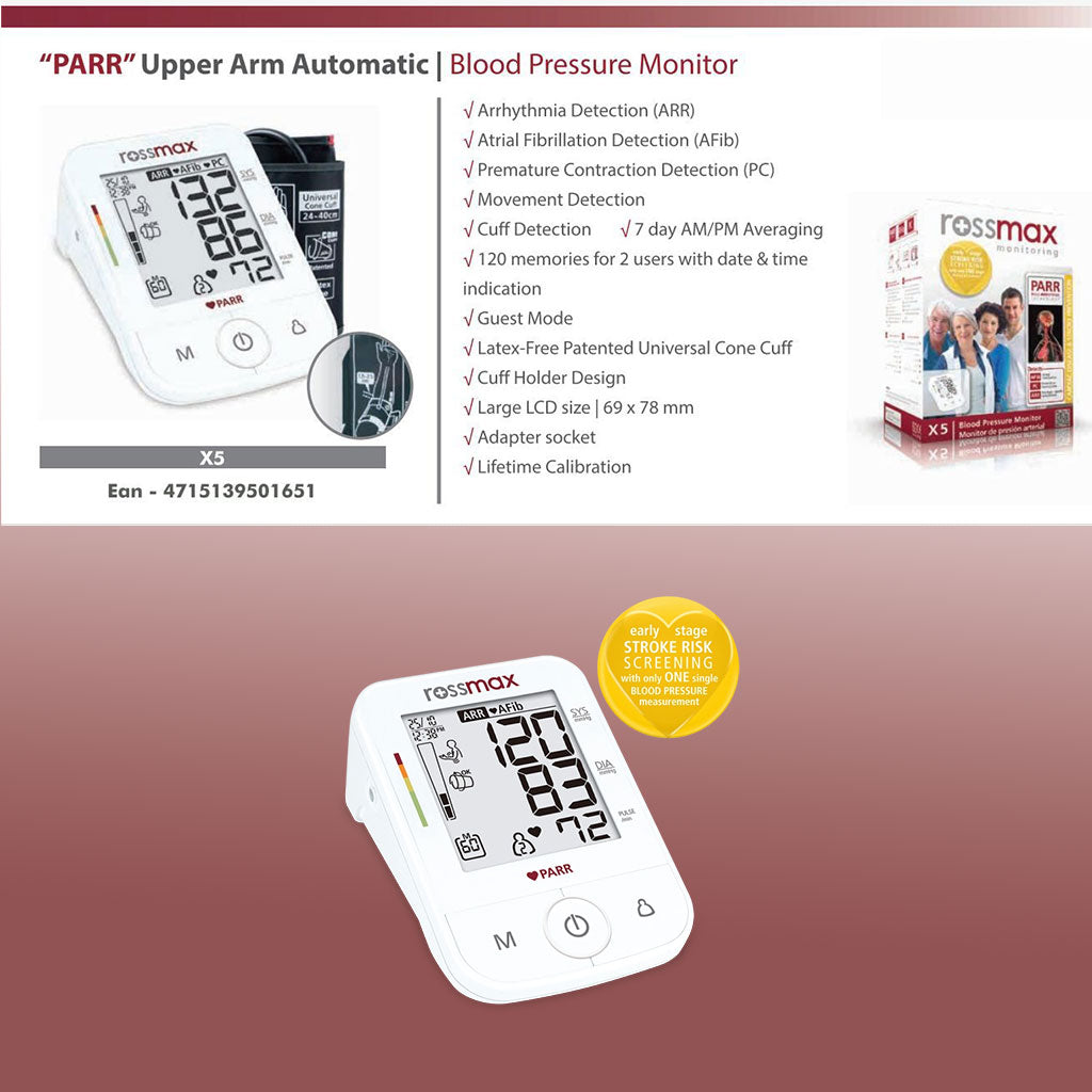 Rossmax X5 Automatic Blood Pressure Monitor - Easy Pharmacy LLC