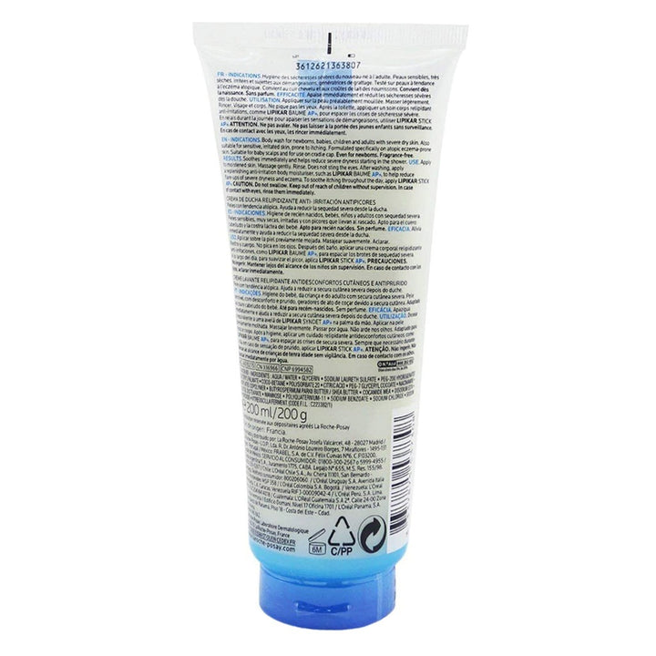 La Roche-Posay Lipikar Syndet AP+ Body Wash For Extremely Dry Atopic Eczema-Prone Skin 200ml - Easy Pharmacy LLC