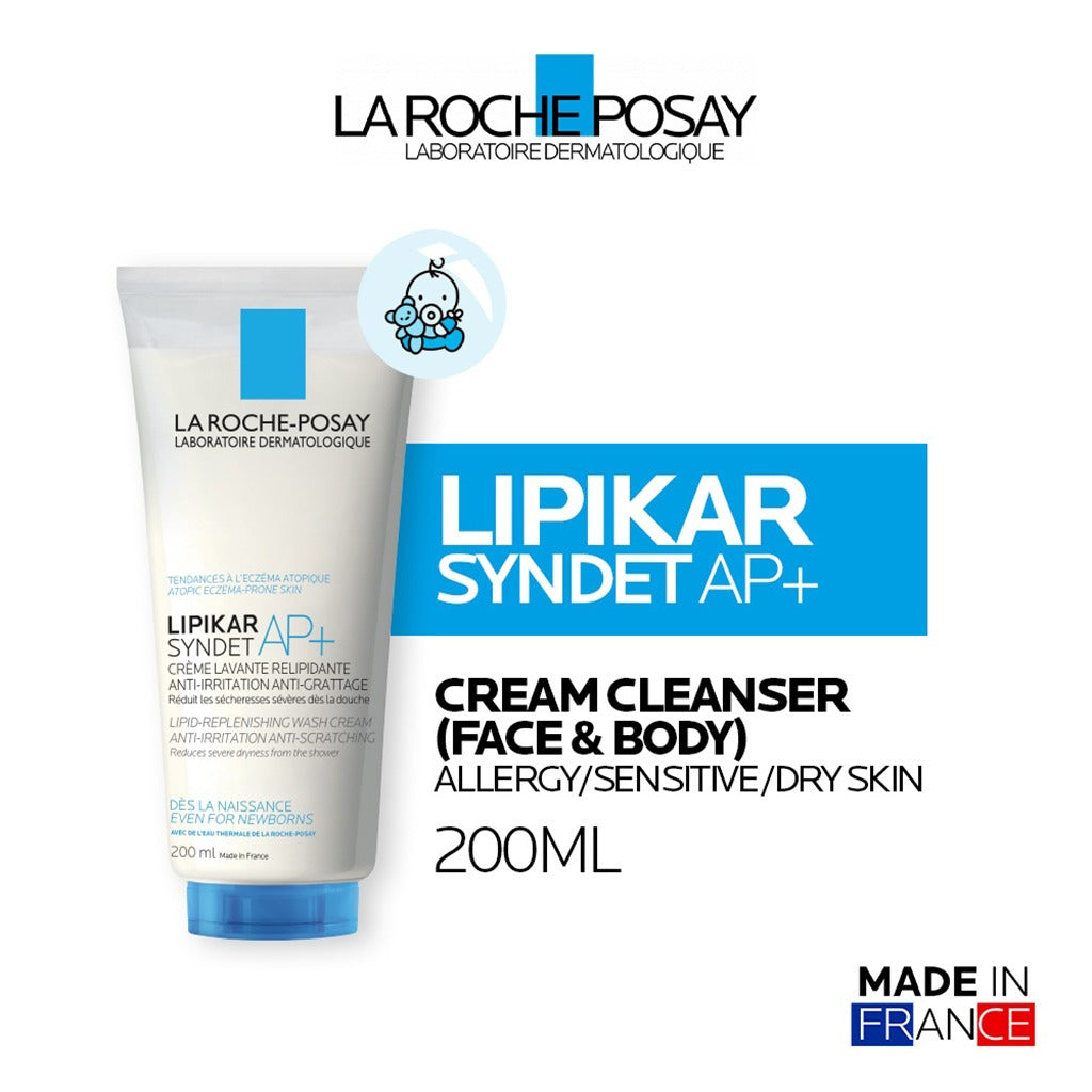 La Roche-Posay Lipikar Syndet AP+ Body Wash For Extremely Dry Atopic Eczema-Prone Skin 200ml - Easy Pharmacy LLC
