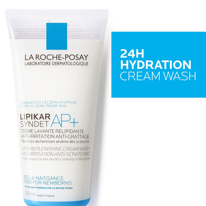 La Roche-Posay Lipikar Syndet AP+ Body Wash For Extremely Dry Atopic Eczema-Prone Skin 200ml - Easy Pharmacy LLC