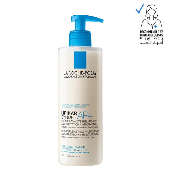 La Roche-Posay Lipikar Syndet AP+ Body Wash For Extremely Dry Atopic Eczema-Prone Skin 400ml - Easy Pharmacy LLC