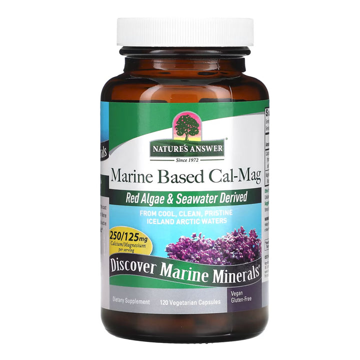Nature's Answer Marine Based Calcium-Magnesium 250/125mg Vegan Capsules For Bone & Muscle Health, Pack of 120's - Easy Pharmacy LLC