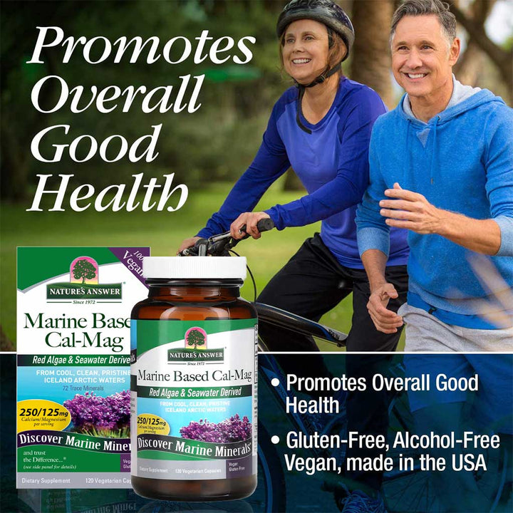 Nature's Answer Marine Based Calcium-Magnesium 250/125mg Vegan Capsules For Bone & Muscle Health, Pack of 120's - Easy Pharmacy LLC